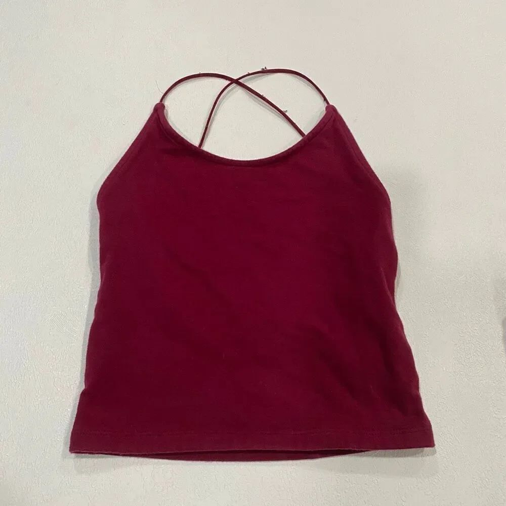 American Eagle Burgundy Strappy Cami Tank Top Women’s XS